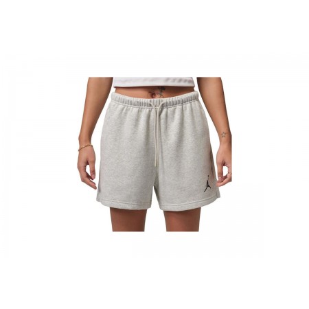 Jordan Jumpman Fleece Γυναικείο Αθλητικό Σορτς Γκρι, Μαύρο