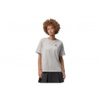 Jordan Jumpman Γυναικείο Κοντομάνικο T-Shirt Γκρι