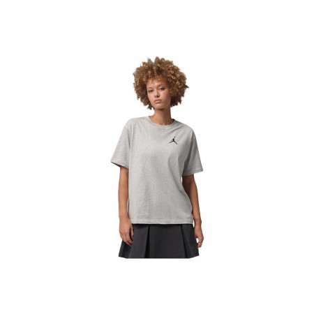 Jordan Jumpman Γυναικείο Κοντομάνικο T-Shirt Γκρι