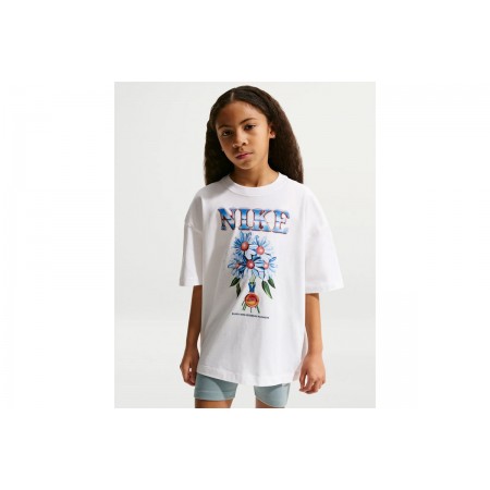 Nike Sportswear Oversized Παιδικό Κοντομάνικο T-Shirt Λευκό