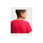 Nike Sportswear Παιδικό Κοντομάνικο T-Shirt Κόκκινο, Λευκό