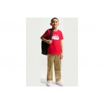 Nike Sportswear Παιδικό Κοντομάνικο T-Shirt Κόκκινο, Λευκό