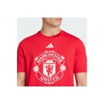 Adidas Performance Manchester United Dna Graphic Ανδρικό Κοντομάνικο T-Shirt Κόκκινο, Λευκό 
