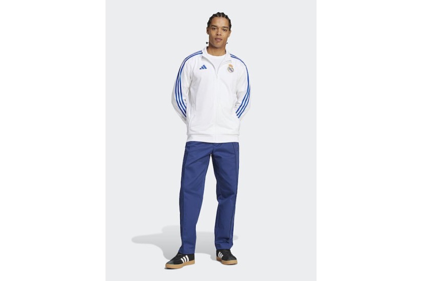 Adidas Real Madrid DNA Ανδρική Πολυεστερική Ζακέτα Λευκή, Μπλε