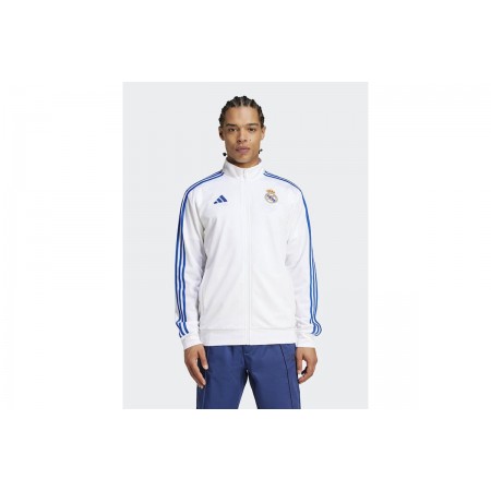 Adidas Real Madrid DNA Ανδρική Πολυεστερική Ζακέτα Λευκή, Μπλε