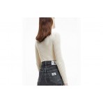 Calvin Klein Μπλούζα Crop Top Μακρυμάνικη Γυναικεία (J20J219648 ACF)