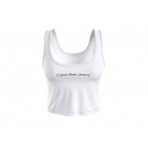Calvin Klein Γυναικεία Αμάνικη Μπλούζα Λευκή