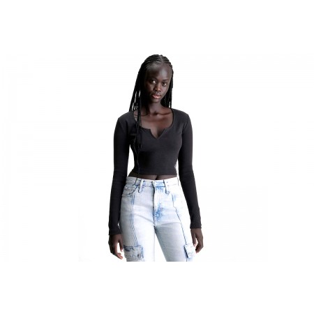 Calvin Klein Crop Top Μακρυμάνικο 
