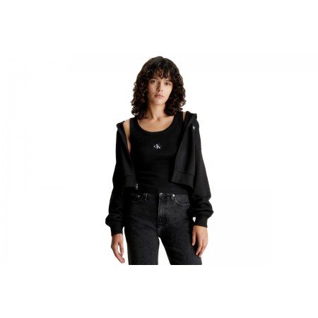 Calvin Klein Cropped Ζακέτα Βαμβακερή Γυναικεία 