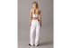 Calvin Klein Denim Γυναικείο Αμάνικο Crop Top Λευκό