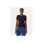 Calvin Klein Logo Γυναικείo Κοντομάνικο T-Shirt Μαύρο