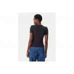 Calvin Klein Logo Γυναικείo Κοντομάνικο T-Shirt Μαύρο
