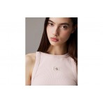 Calvin Klein Logo Γυναικεία Αμάνικη Μπλούζα Ροζ