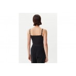 Calvin Klein Ribbed Logo Strappy Γυναικεία Αμάνικη Μπλούζα με Τιράντες