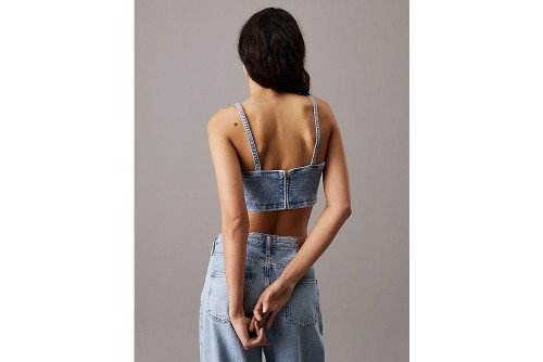 Calvin Klein Denim Bralette Crop Top Αμάνικο Γυναικείο (J20J225515 1AA)