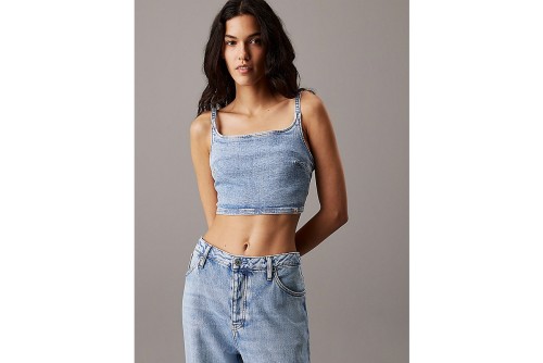 Calvin Klein Denim Bralette Crop Top Αμάνικο Γυναικείο (J20J225515 1AA)