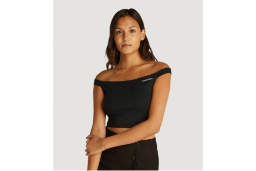 Calvin Klein Crop Top Αμάνικο Γυναικείο (J20J225542 BEH)