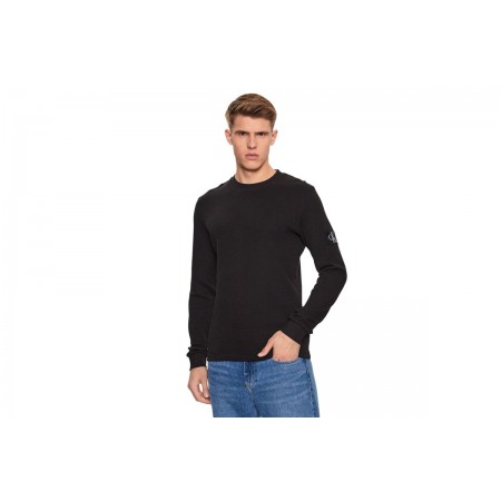 Calvin Klein Waffle Slim Fit Μπλούζα Με Λαιμόκοψη Ανδρική 