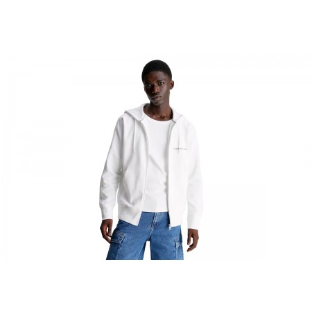 Calvin Klein Ανδρική Ζακέτα Με Κουκούλα Λευκή
