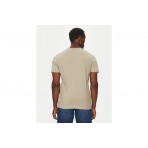 Calvin Klein Monogram Ανδρικό Κοντομάνικο T-Shirt Μπεζ