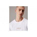 Calvin Klein Monogram Ανδρικό Κοντομάνικο T-Shirt Λευκό