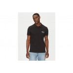 Calvin Klein Ανδρικό Κοντομάνικο Polo T-Shirt Μαύρο