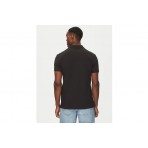 Calvin Klein Ανδρικό Κοντομάνικο Polo T-Shirt Μαύρο