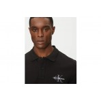 Calvin Klein Ανδρικό Κοντομάνικο Polo T-Shirt Μαύρο