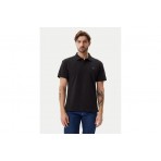 Calvin Klein Monogram Ανδρικό Κοντομάνικο Polo T-Shirt Μαύρο