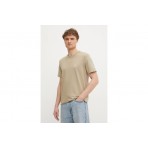 Calvin Klein Ανδρικό Κοντομάνικο T-Shirt Μπεζ