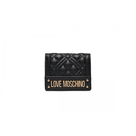 Love Moschino Γυναικείο Πορτοφόλι Μαύρο & Χρυσό