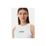 Adidas Performance Essentials Linear Γυναικεία Αμάνικη Μπλούζα Λευκή