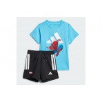 Adidas Performance Marvel Spider-Man Βρεφικό - Παιδικό Σετ Κοντομάνικη Μπλούζα - Σορτς