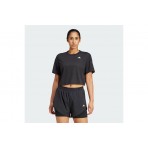 Adidas Performance We Min Γυναικείο Κοντομάνικο Cropped T-Shirt Μαύρο