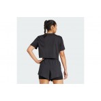 Adidas Performance We Min Γυναικείο Κοντομάνικο Cropped T-Shirt Μαύρο