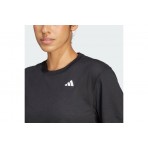 Adidas Performance We Min Γυναικείο Κοντομάνικο Cropped T-Shirt Μαύρο