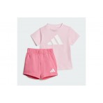 Adidas Performance Essentials Βρεφικό - Παιδικό Σετ Κοντομάνικη Μπλούζα - Σορτς Ροζ, Φούξια
