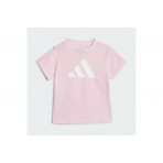 Adidas Performance Essentials Βρεφικό - Παιδικό Σετ Κοντομάνικη Μπλούζα - Σορτς Ροζ, Φούξια