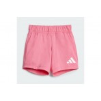 Adidas Performance Essentials Βρεφικό - Παιδικό Σετ Κοντομάνικη Μπλούζα - Σορτς Ροζ, Φούξια