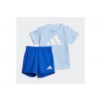 Adidas Performance Essentials Βρεφικό - Παιδικό Σετ Κοντομάνικη Μπλούζα - Σορτς Γαλάζιο, Μπλε
