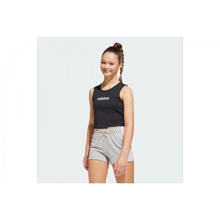 Adidas Performance Essentials Crop Παιδική Αμάνικη Μπλούζα Μαύρη