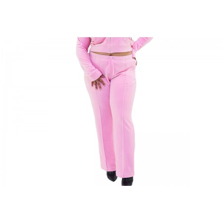 Juicy Couture Velour Track Pant With Diamante Brandin Παντελόνι Φόρμας Γυν 