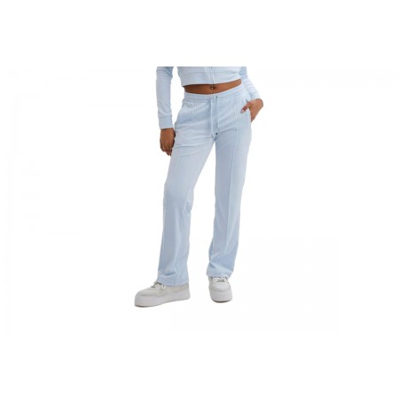 Juicy Couture Velour Track Pant With Diamante Brandin Παντελόνι Φόρμας 