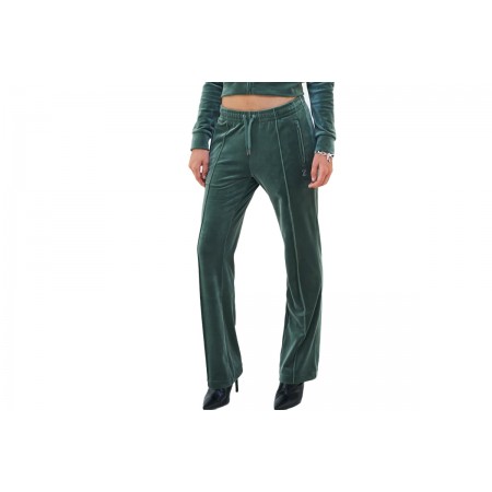 Juicy Couture Velour Track Pant With Diamante Brandin Παντελόνι Φόρμας Γυν 