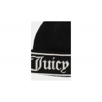 Juicy Couture Ingrid Πλεκτό Χειμερινό Σκουφάκι Μαύρο, Λευκό