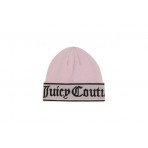 Juicy Couture Ingrid Πλεκτό Χειμερινό Σκουφάκι Ροζ, Μαύρο