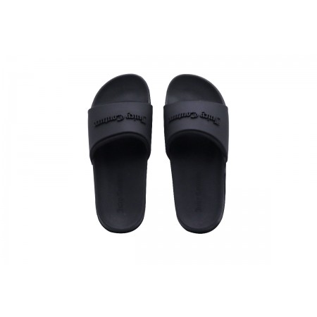 Juicy Couture Embossed Slider Γυναικείες Παντόφλες Μαύρες