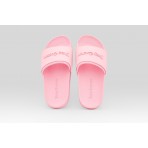 Juicy Couture Logo Embossed Sliders Γυναικείες Παντόφλες Ροζ