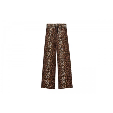 Juicy Couture Classic Veloiur Wide Leg Print Trackpant Παντελόνα Γυναικεία 