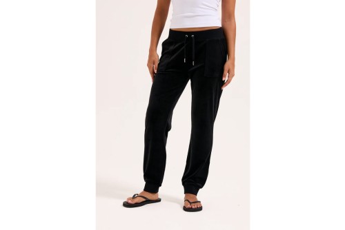 Juicy Couture Classic Velour Cuffed Παντελόνι Φόρμας Γυναικείο (JCBBJ225802 101)